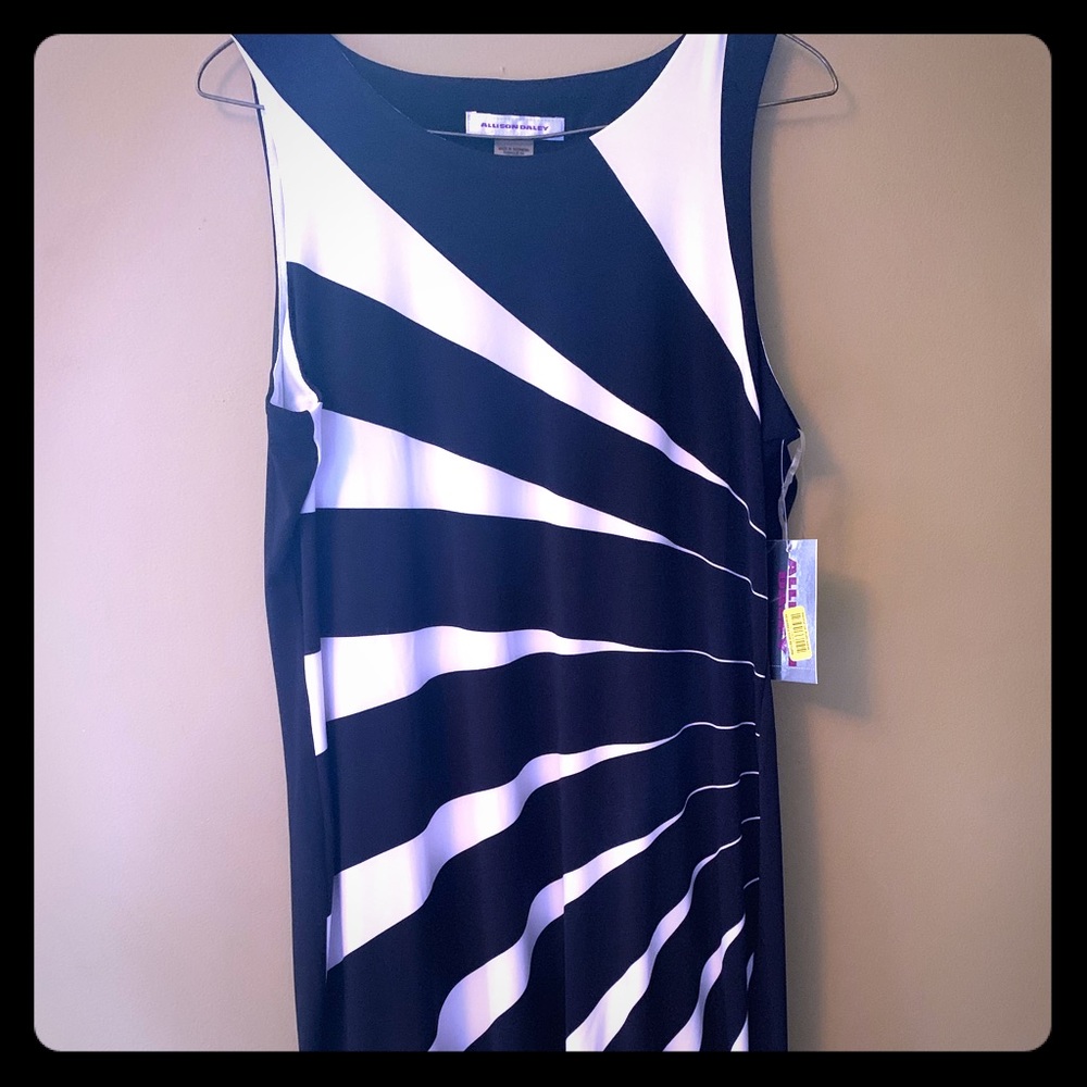 Allison Daley black and white dress